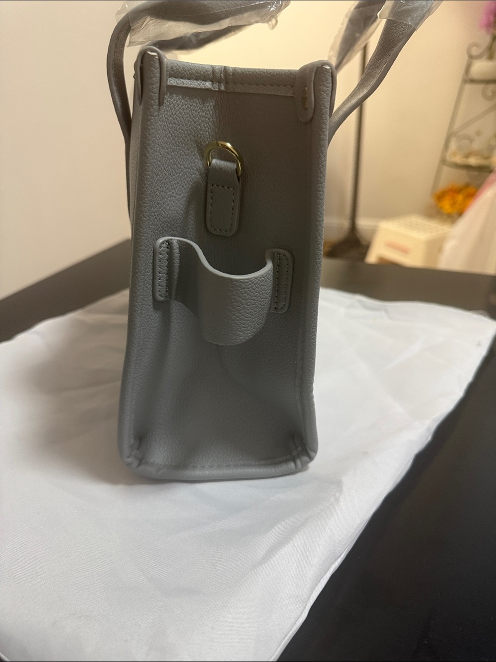 Marc Jacobs Gray The Tote Bag Canvas-Style Top Handle Tote - Picture 5 of 6